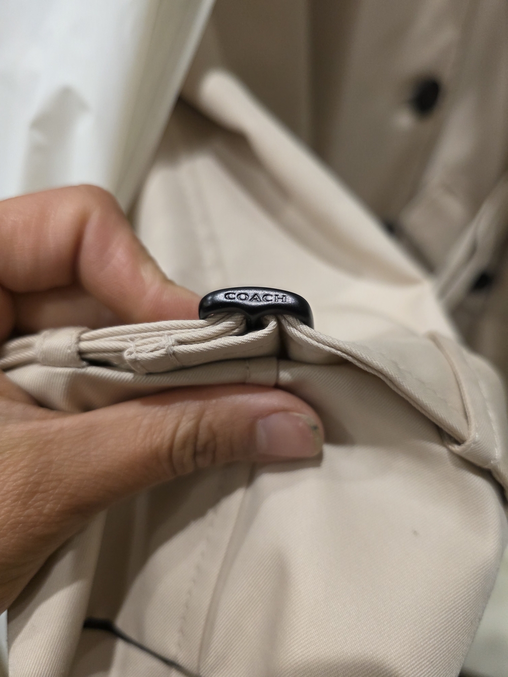 Classic Double-Breasted Trench Coat - Cream - Picture 12 of 12